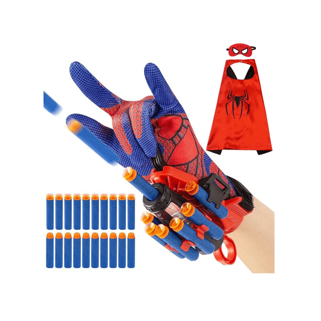 Lanzador+chal Rojo Spiderman Para Niños color rojo