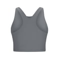 thumbnail image 5 of qelini Bikini Tops for Women Crew Neck Swim Top Solid Color Swimwear for Beach and Swimming Pool, 5 of 8