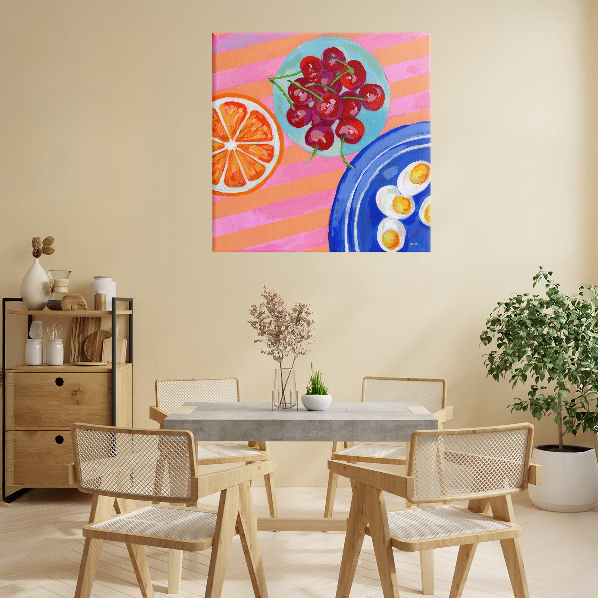 Stupell Industries Summer Snacks Picnic Blanket Canvas Wall Art, design by Rachael Reese