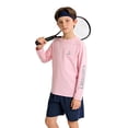 thumbnail image 2 of Xdegoge Boys Athletic Long Sleeve T-Shirt Moisture Wicking Quick Dry Tops Comfort Sport Activewear for Tennis Training, 2 of 9