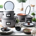 thumbnail image 6 of Hearth & Harbor Gray China Plate Storage, Dinnerware Storage Container Set, Securely Padded (4pc), 6 of 7