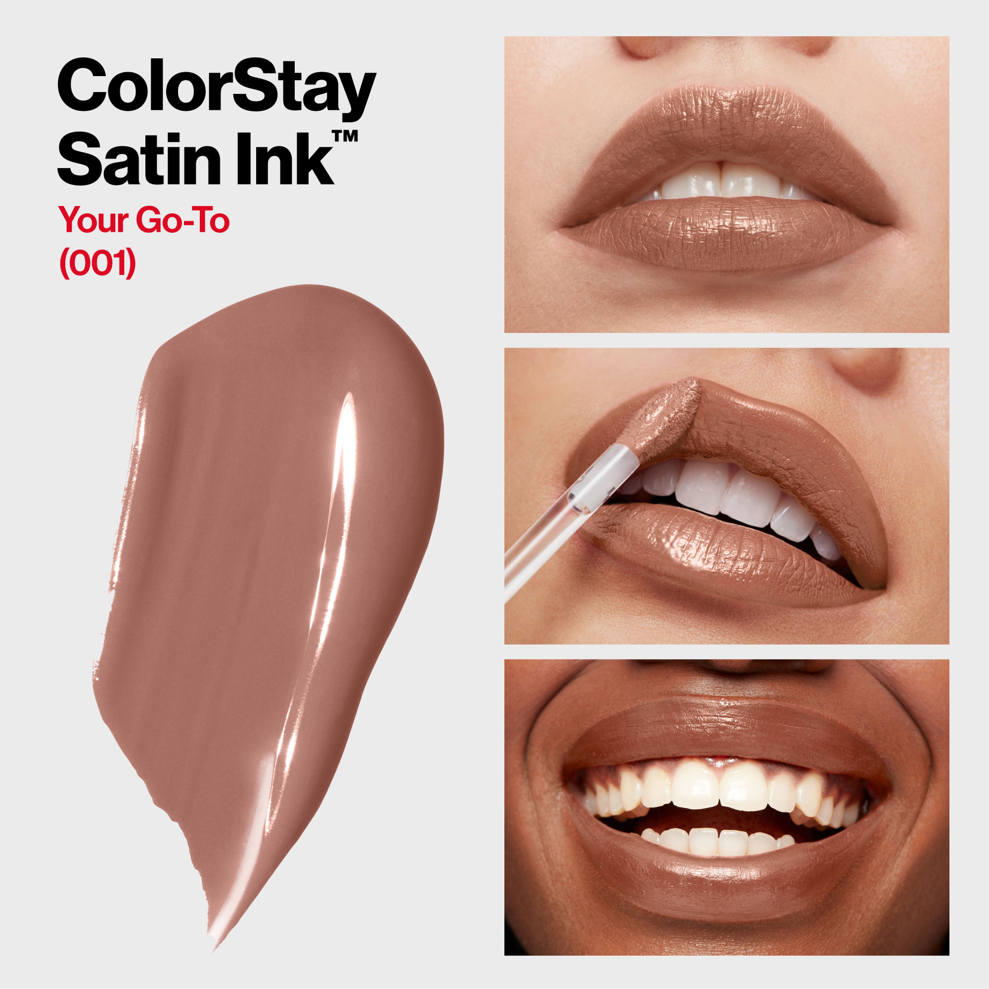 Revlon ColorStay Satin Ink Liquid Lipstick, Longwear Rich Lip Colors, 001 Your Go-To, 0.17 fl. Oz - image 3 of 11