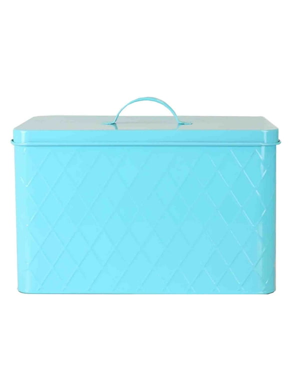 Home Basics Tin Bread Box, Turquoise