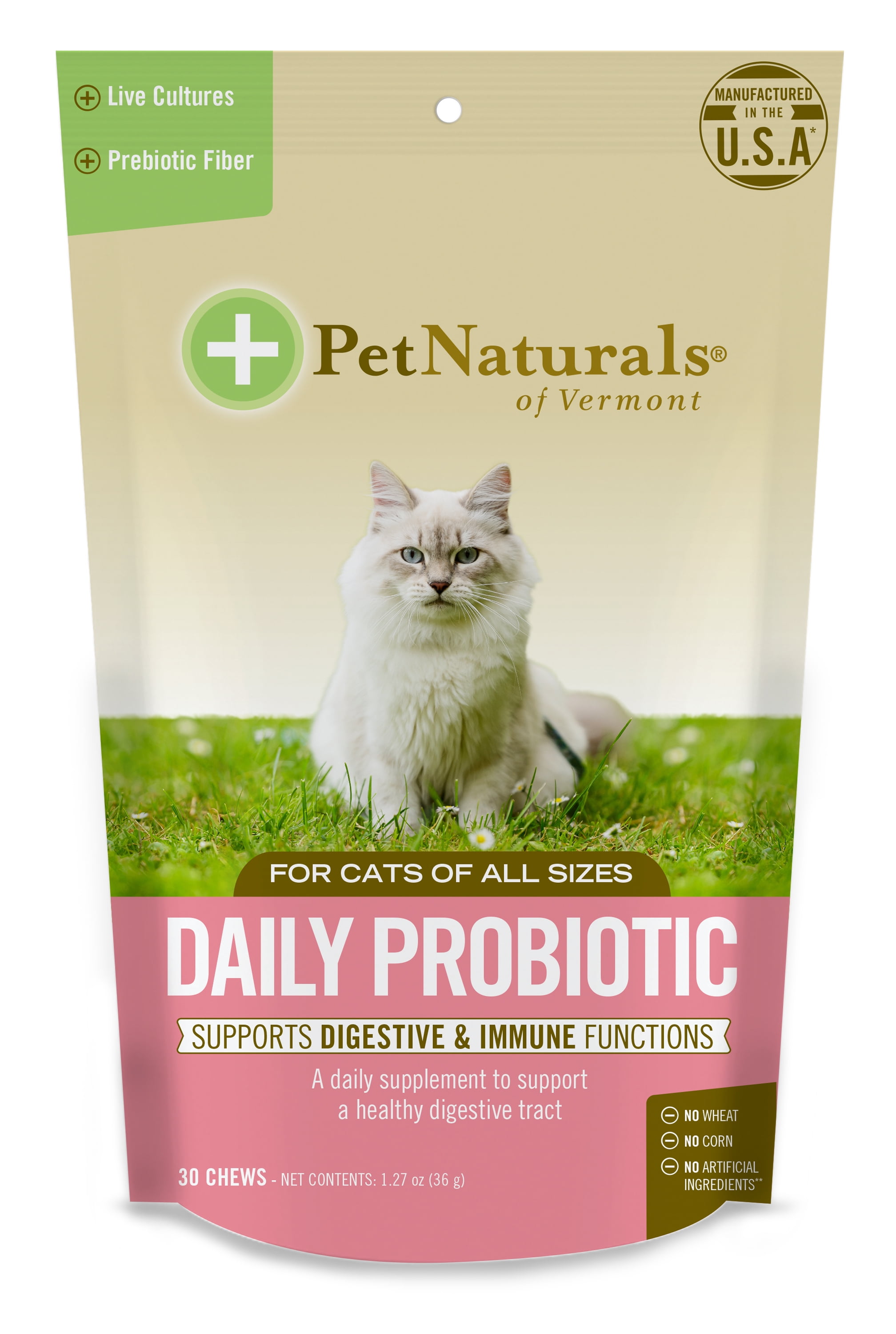 Pet Naturals of Vermont Daily Probiotic for Cats, Digestive Health
