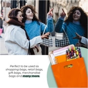 Orange Merchandise Plastic Glossy Retail Bags 100 Pack 9 x 12 with 1.25 mil Thick