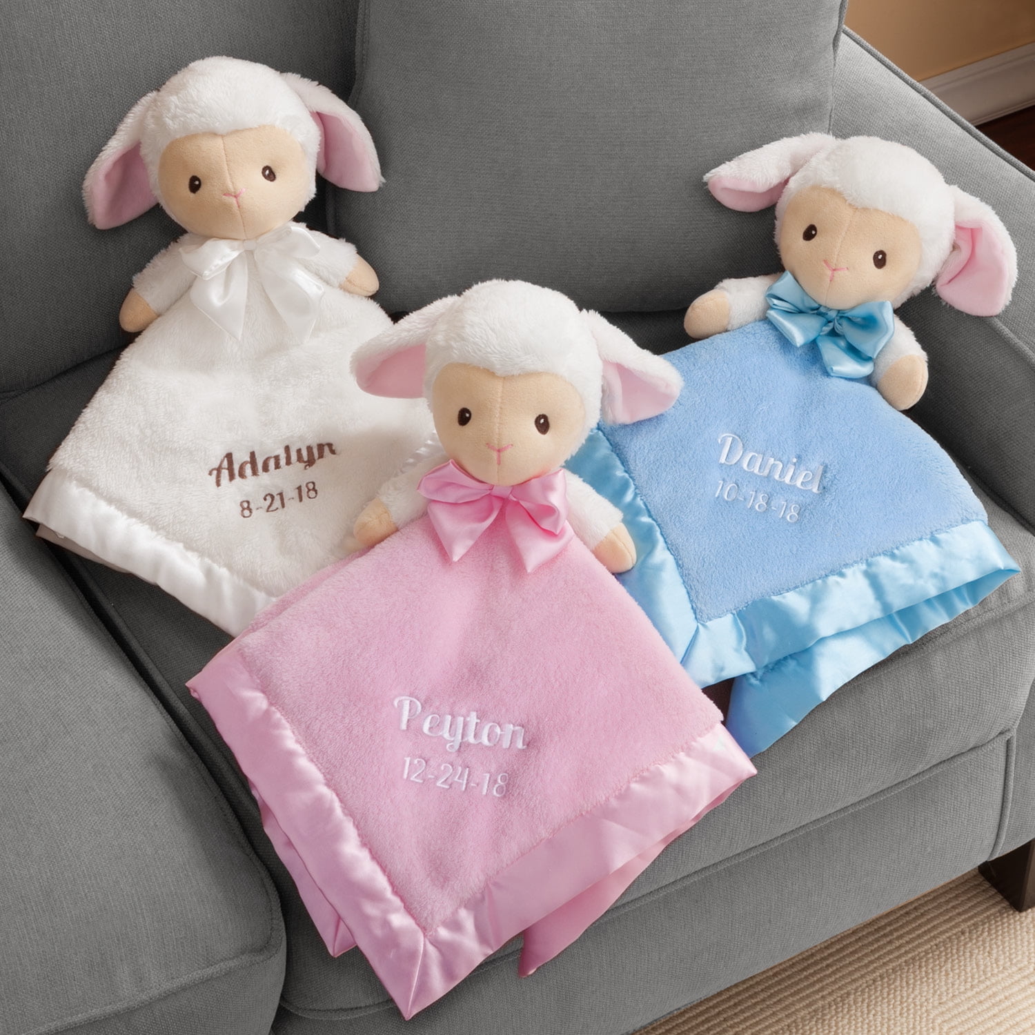 personalized lamb blanket
