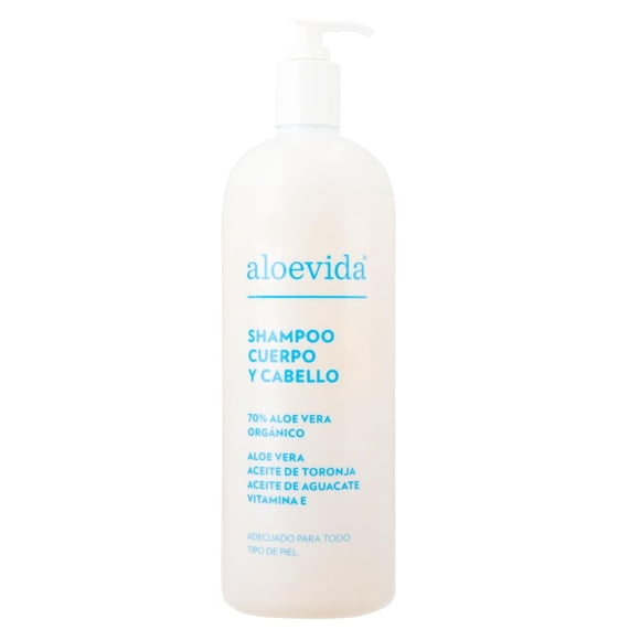 Aloevida Shampoo Hidratación y Limpieza Cuerpo y Cabello 70% Aloe Vera 1 L