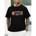 thumbnail image 1 of T-Shirt d'Été pour Hommes avec Imprimé Géométrique - Décontracté, Mélange de Polyester Extensible, Lavable en Machine, Col Rond pour Adultes, Hommes, Femmes, Adolescents, Adolescents, Jeunes, 1 of 5
