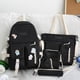 thumbnail image 1 of Mochila escolar de lona con margaritas para mujer, bolso escolar para adolescentes, chicas y estudiantes, bolsa para libros, 4 unids/set por Set Fivean unisex, 1 of 2