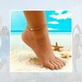 thumbnail image 2 of Tobillera Femenina Silvora Plata Esterlina Iniciales Corazón Letra L Ajustable, 2 of 8