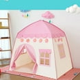 thumbnail image 6 of Xecvkr Children's Play Tent Indoor Outdoor Kids Fort with Carry Bag Flower House Princess Castle for Camping Playroom 130x100x130cm Blue Pink, 6 of 6