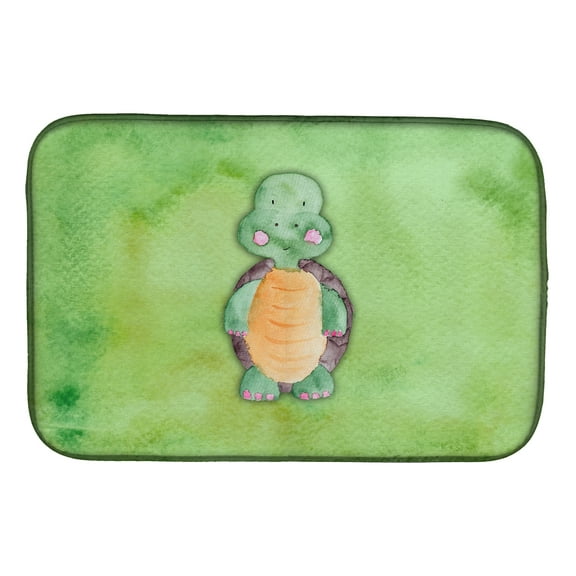 Turtle Watercolor Dish Drying Mat