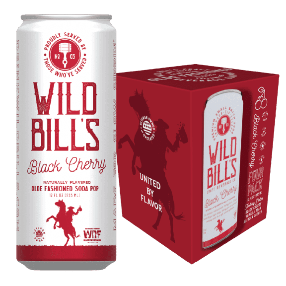 (Pack Of 6) Wild Bills Craft Soda Soda Black Cherry 4-Pack 48 Fo (24 Cans)