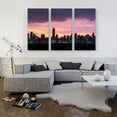 thumbnail image 2 of ARTCANVAS Manila Philippines Skyline Pink Sunset Canvas Art Print - Size: 60" x 40" (1.50" Deep) (3-Piece), 2 of 9