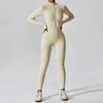thumbnail image 1 of Hot sales Women Yoga Jumpsuits Workout Long Sleeve Zip Front Sport Jumpsuits, 1 of 5