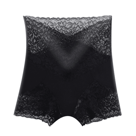 Fulorrnie Underwear for Women Plus Size Seamless High Waisted Comfort Panty Cute Boyleg Elastic Waist Tummy Control Panties  Black  M