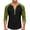 a01Green, variant on LODIENY Plus Size (S-5XL) Casual Slim Fit T-Shirts for Men Henley Button Down Shirt Raglan 3/4 Sleeve Color Block Jersey Baseball Tops Blue M
