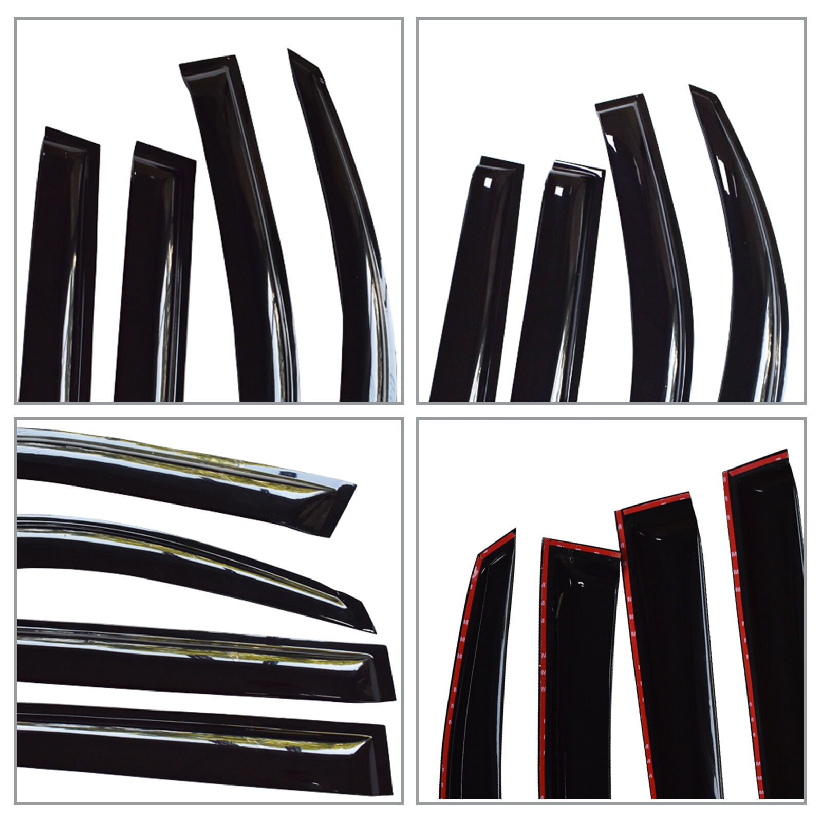 Genrics For 2008-2013 Toyota Highlander Window Visors Rain Guard Vent Shade Deflector