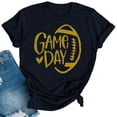 thumbnail image 2 of Karight Football Shirts for Women Game Day T Shirts Football Outfits Funny Graphic Tee Casual Short Sleeve Tee Shirts, 2 of 4