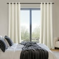 thumbnail image 6 of Top Finel 100% Ivory Blackout Grommet Curtains, 52" x 90", 2 Panels, 6 of 13