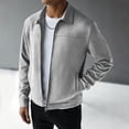 thumbnail image 7 of PNTUTB Men's Lapel Full Zip Jacket Long Sleeve Outerwear Solid Color Fashion Casual Comfort Trendy Coats with Pockets, 7 of 7