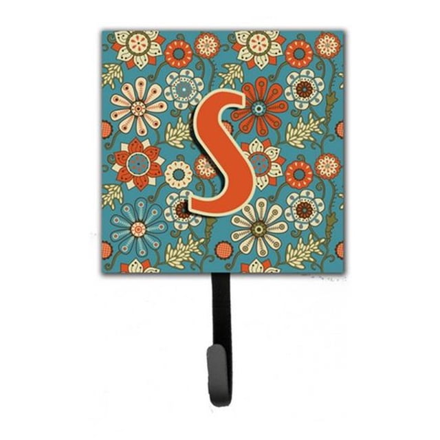 Carolines Treasures CJ2012-SSH4 Lettre S Fleurs Rétro Bleu Laisse & Porte-Clés