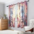 thumbnail image 7 of BZSMCE Window Curtain Panels Fashion Fantasy Leopard Sunset Printed 63x42in/63x52in, 7 of 7