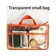thumbnail image 4 of Xihbxyly Bolsa de Mano Transparente de Pvc Transparente, Organizador Multiusos para Cosméticos, Apta para Estadios, Fácil de Limpiar, Diseño Espacioso, Color Rojo, Naranja, Azul y Beige, 28 X 17 X 10, 4 of 7