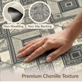thumbnail image 6 of ODIKA 6'x9' Washable Area Rug Geometric Interlocking Weathered Faded Neutral Palette Repeating for Family Room, Living Room, Master Bedroom, Non-Slip, Easy Care, 6 of 7