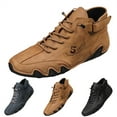 thumbnail image 2 of CPNG Mens Handmade Suede Suede High Shoes for Waterproof for Casual Waterproof Lightweight Shoes for Non-Slip Breathable High Chukka Shoes Barefoot Black, 2 of 8