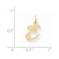 thumbnail image 4 of 14k Yellow Gold Small Fancy Script Letter E Initial Charm Pendant, 4 of 4