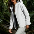thumbnail image 6 of Ynynloco Women's Softshell Jacket with Pockets Lightweight Fleece Lined Rain Jacket Machine Washable Waterproof Warm Windbreaker Coat, 6 of 9