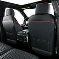 thumbnail image 2 of Coverado Full Set Car Seat Covers, Leather Auto Seat Covers With Concave Front Seat/Split Curved Rear, Custom Fit 2009-2018 Ram 1500, 2010-2024 Ram 2500 3500 (Black&Red Trim), 2 of 6