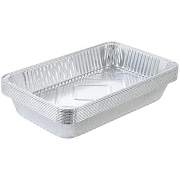 Aluminum Deep Foil Pans Full Size, Large Disposable Roasting & Baking Pan, 21"x13" (10 Pack) Extra Heavy Duty Chafing Trays for Hotels, Restaurants, Heating, Buffets & Bakeware