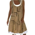 thumbnail image 1 of Robe d'Été Décontractée Sans Manches à Col Rond Imprimé pour Femmes, 1 of 9