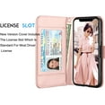thumbnail image 5 of Tekcoo Wallet Cases For iPhone XS Max / iPhone XR / iPhone XS / iPhone X, Luxury [Rose Gold] License Cash Credit Card Slots Holder Carrying Flip Cover [Detachable Magnetic Case] & Kickstand + Lanyard, 5 of 6