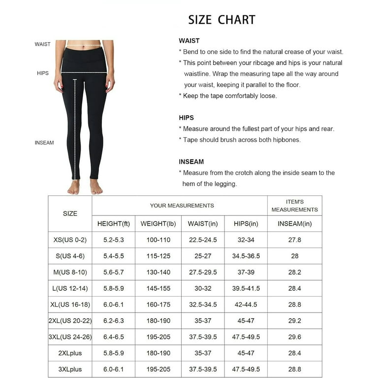 Women's Thermal Fleece Lined Leggings High Waisted Winter Yoga Pants with  Pockets