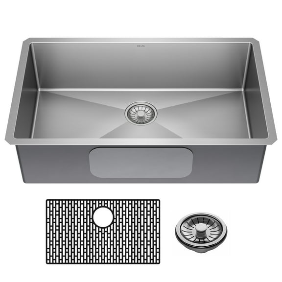 Delta 953034-32S Lenta 32-Inch Undermount Stainless Steel Single Bowl Kitchen Sink