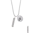 thumbnail image 2 of Delight Jewelry Silvertone Always My Mother Bar Silvertone Script Initial Disc - A - Charm Necklace, 20"+3", 2 of 4