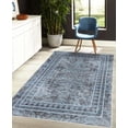 thumbnail image 4 of Vintage Decorative Rug, Victorian Style Pattern of Abstract Leaf Flourishes Grunge Concept Swirling, Quality Carpet for Bedroom Dorm and Living Room, 6 Sizes, Baby Blue, by Ambesonne, 4 of 4