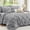 Light Grey, variant on Sasttie Queen Size Comforter Set, 7-Piece Bed in a Bag, Pintuck Bedding Sets for All Season, Light Grey