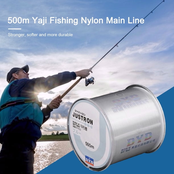 Línea de pesca transparente de 500M, línea líder de nailon de diámetro más pequeño, línea de pesca duradera