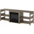 thumbnail image 3 of HomeStock City Sleek Tv Stand With Fireplace-Finish:Rustic Oak,Size:70 Inch,Style:Open, 3 of 10