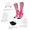 thumbnail image 5 of Zufioo Pink Balloon Puppy Art Print Long High Thigh Socks Knee-High Warm Stocking Women Boot Sock Leg Warmer High Socks for Daily Wear, Cosplay, 5 of 6