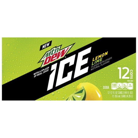 Mountain Dew Ice Lemon Lime Soda, 12 Oz., 12 Count ...