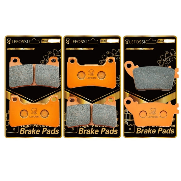 LE LEFOSSI Front and Rear Carbon Fiber Brake Pads Compatible with Fit for Honda cbr 600 rr 1000RR CBR600RR 2007-2011 CBR1000RR 2006 2007 2008 2009 2010 2011 2012 2013 2014 2015 FA390F FA436R