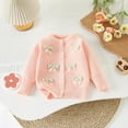 thumbnail image 2 of YuYuBao Toddler Girls Cardigan Sweater Coats Autumn Winter Knitted Bow Baby Girls Korean Sweater Coats, 2 of 9