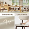 thumbnail image 4 of EURUIS Upholstered Dining Chairs Set of 2,Wooden Kitchen Chairs,Modern Beige, 4 of 9