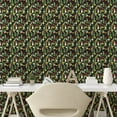 thumbnail image 2 of Ambesonne Wild Nature Peel & Stick Wallpaper for Home, Exotic Greenery Flowers, 13"x72", Dark Coral Reseda Green, 2 of 5