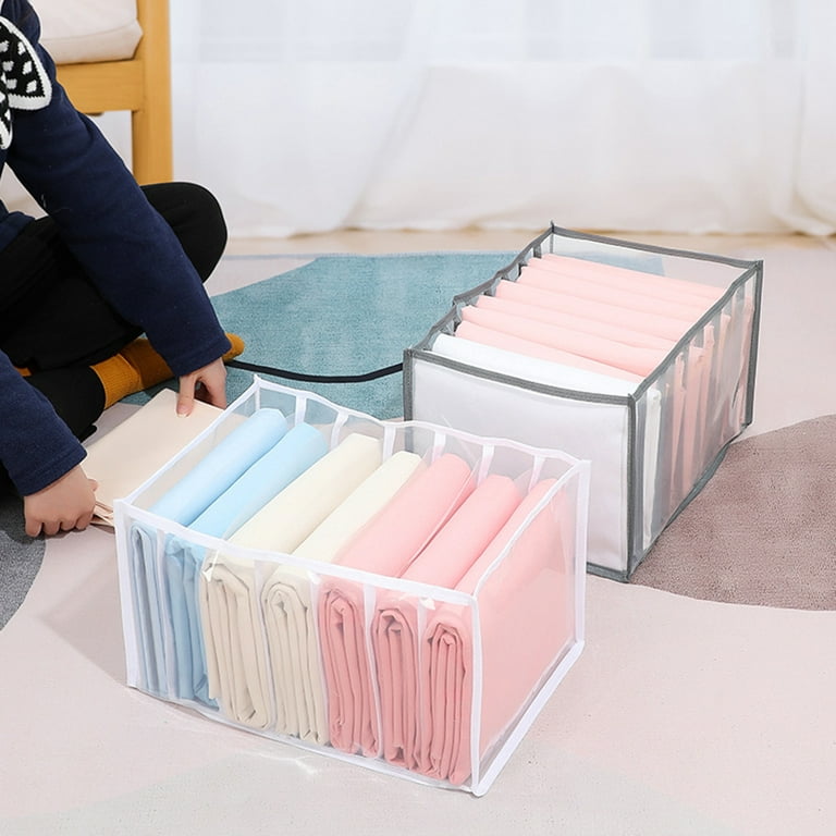 Convenient Multi-grid Storage Box Large Capacity Divided Clothes Storage Box - Keep Your Space Tidy and Organized, Size: 9Grid, White